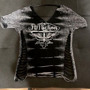 BLACK/GREY Affliction t-shirt